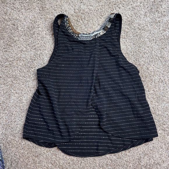 FREE PEOPLE Embellished cropped tank with tulip back size Xs - Picture 5 of 6